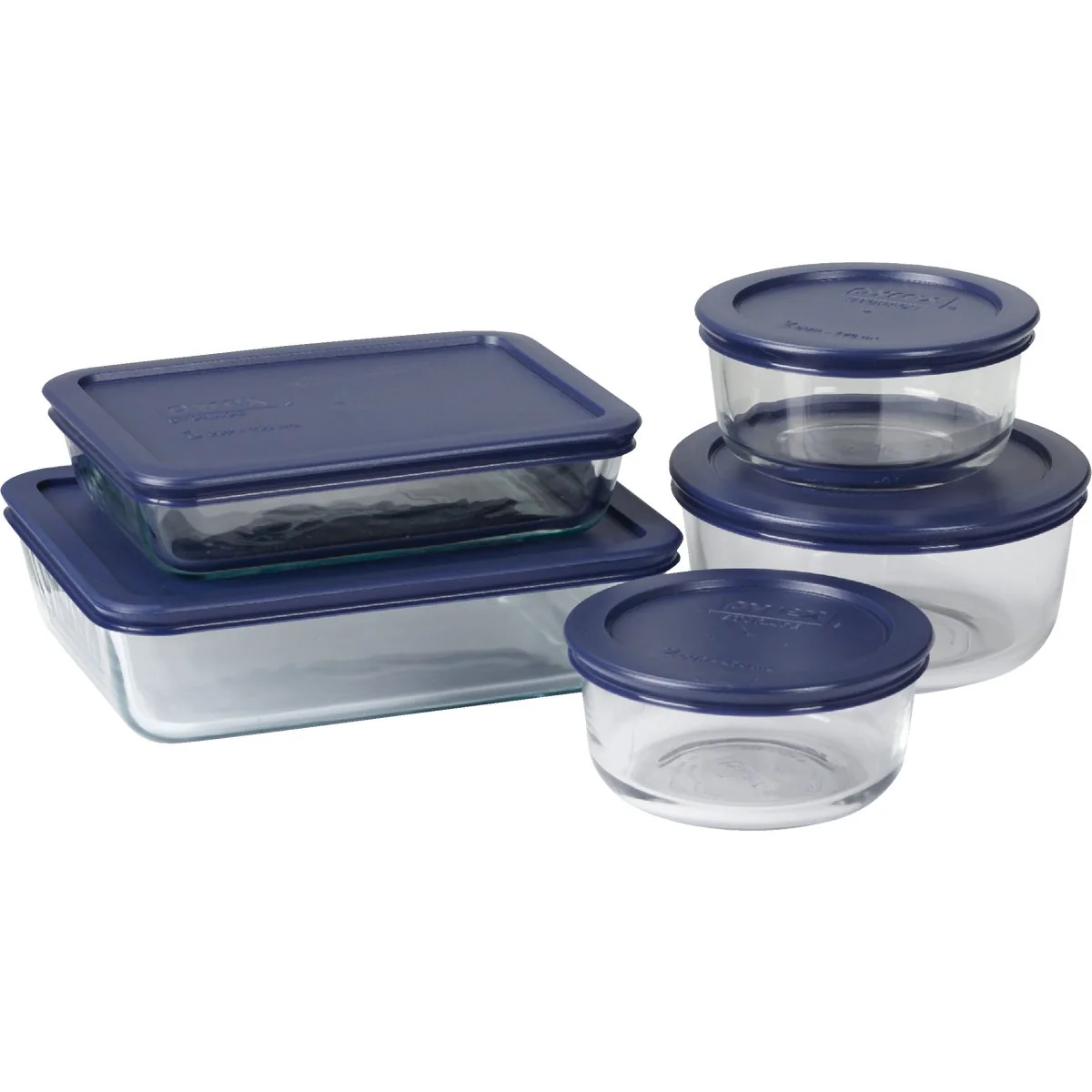 Original Design Pyrex Glass Storage Bakeware Set 10-Piece Exceptional