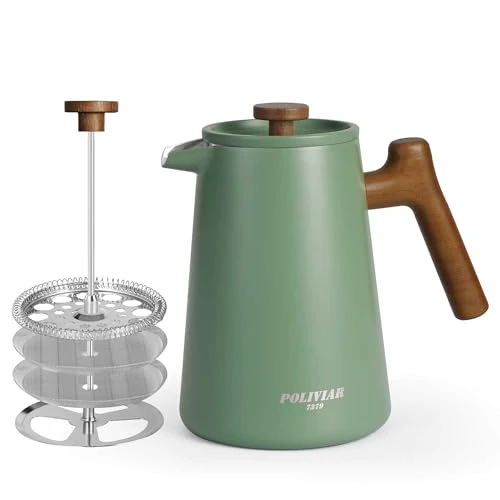 Functional POLIVIAR French Press Coffee Maker 34 Ounce Versatile