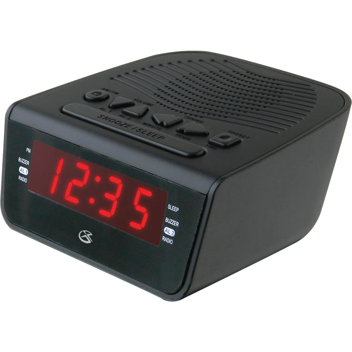 Professional GPX Dual Memory Alarm Clock Radio Refined