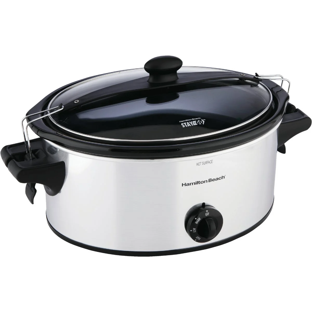 Specialty Hamilton Beach Stay or Go 6 Qt. Stainless Steel Slow Cooker Enhanced