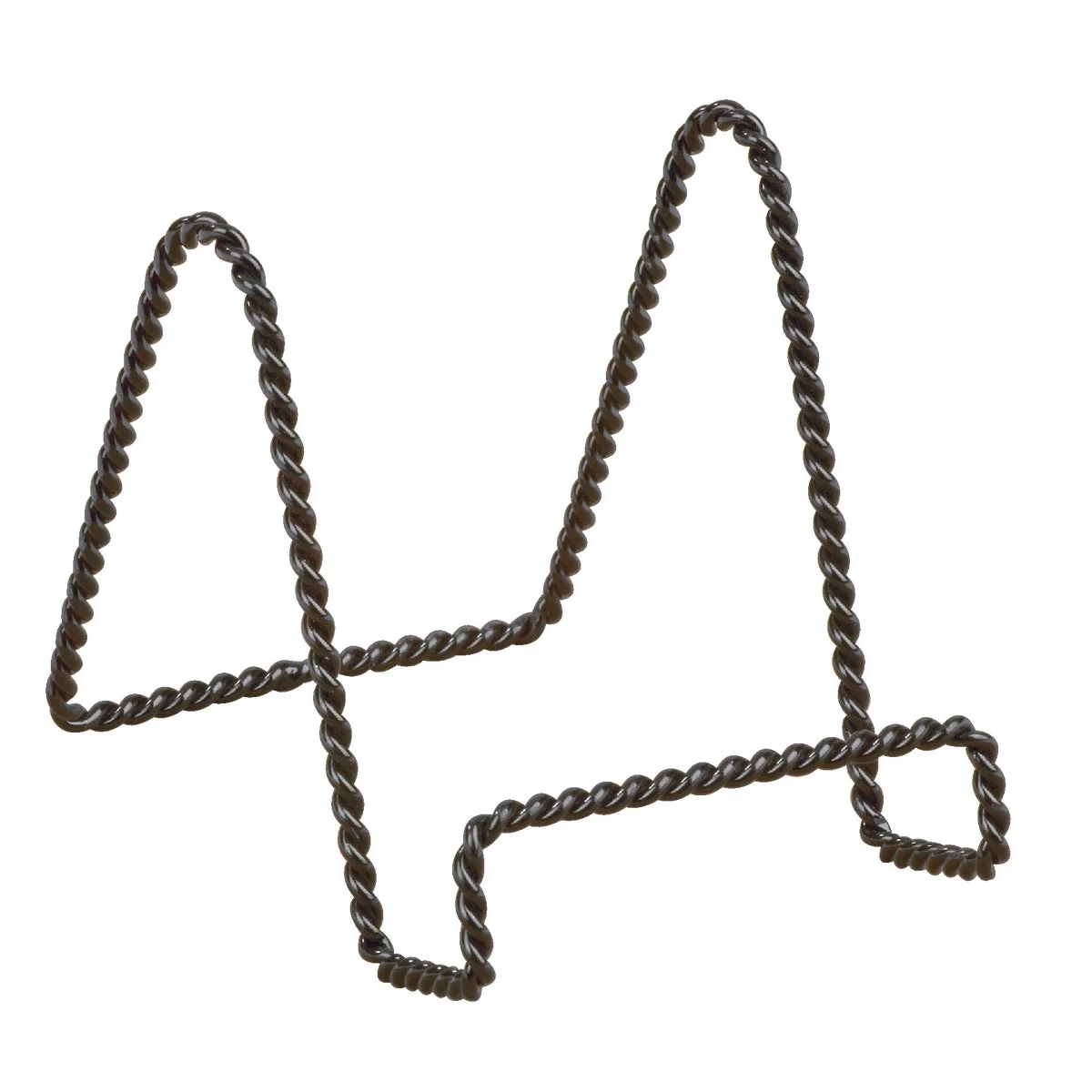 Prestigious Tripar 3 In. H. Black Twisted Wire Plate Stand Functional