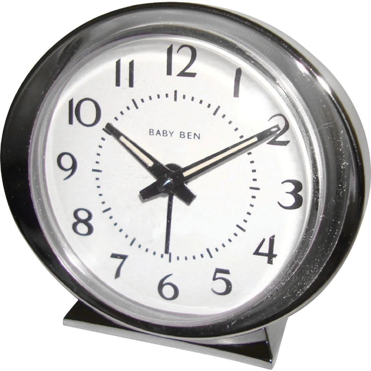 Top-Quality Westclox Baby Ben Silver Classic Style Battery Operated Alarm Clock Trendy
