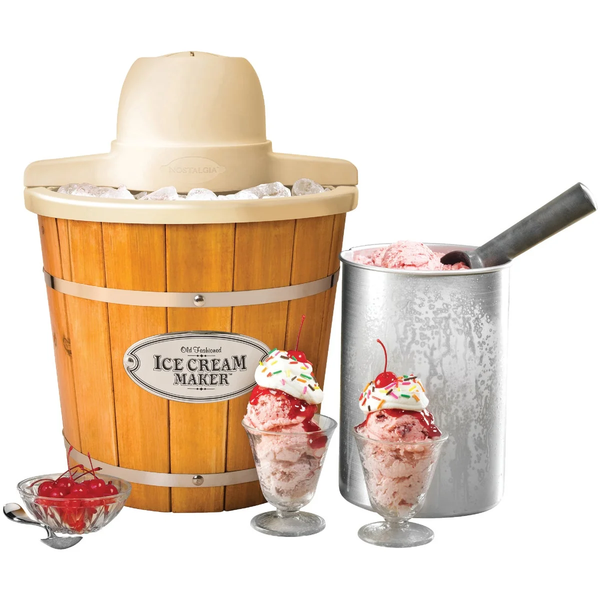 Elegant Nostalgia Old Fashioned Ice Cream Maker Consistent