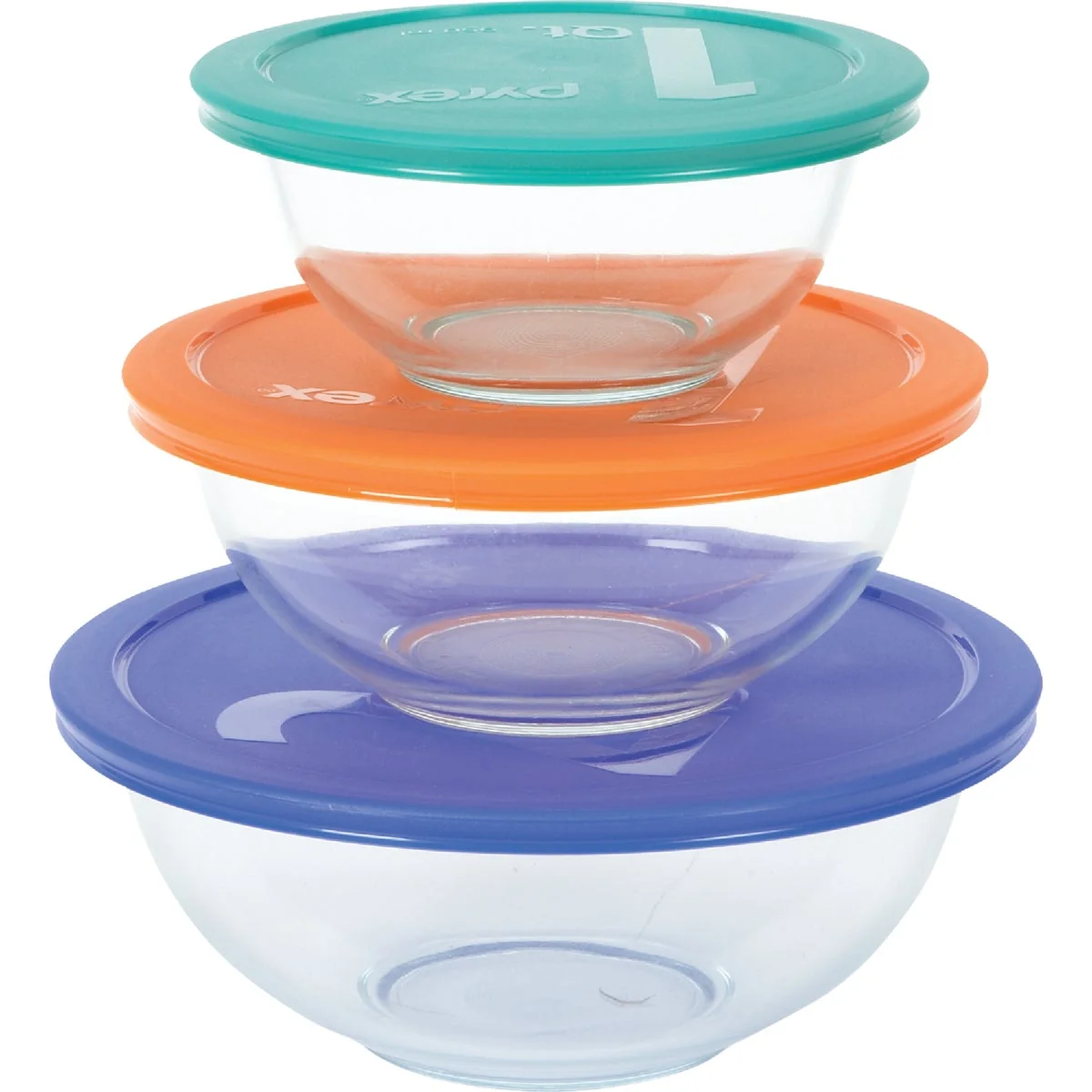 Trusted Pyrex Smart Essentials Covered Glass Pyrex Bowl Set 6-Piece Superior