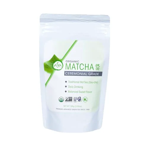 Next-Generation Aiya USDA Japanese Organic Ceremonial Grade Matcha Green Tea Powder 3.5 Ounce Lightweight