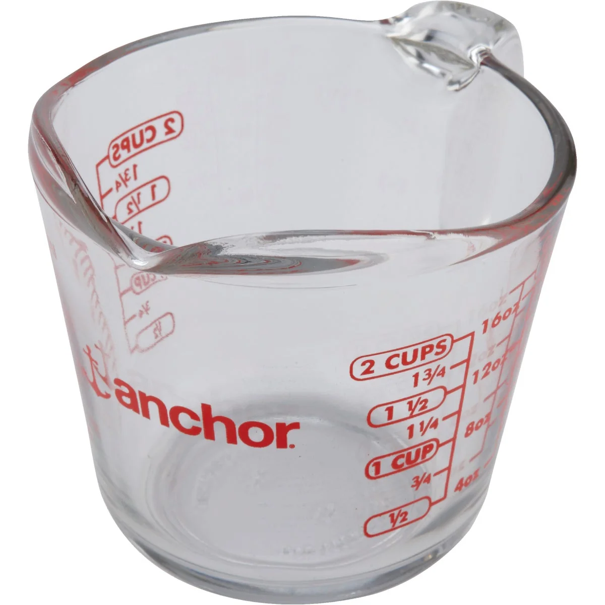 Flexible Anchor Hocking 2 Cup Clear Glass Measuring Cup User-Friendly
