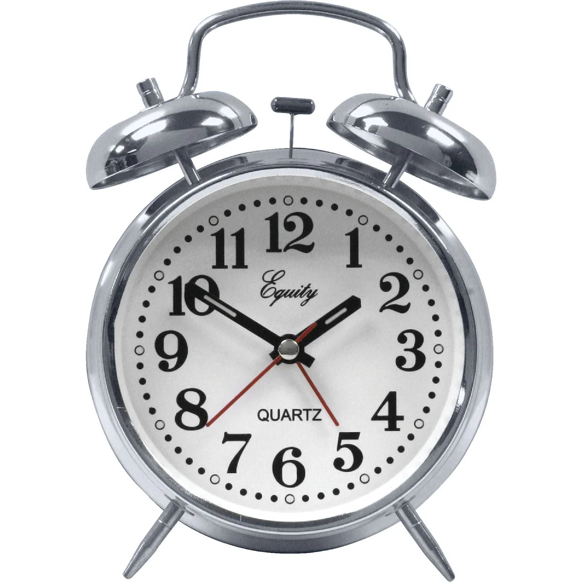 Official La Crosse Technology Equity Quartz Analog Twin Bell Battery Operated Alarm Clock Lightweight