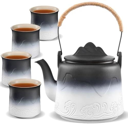 Stylish Japanese Tea Set with 4 Cups Genuine
