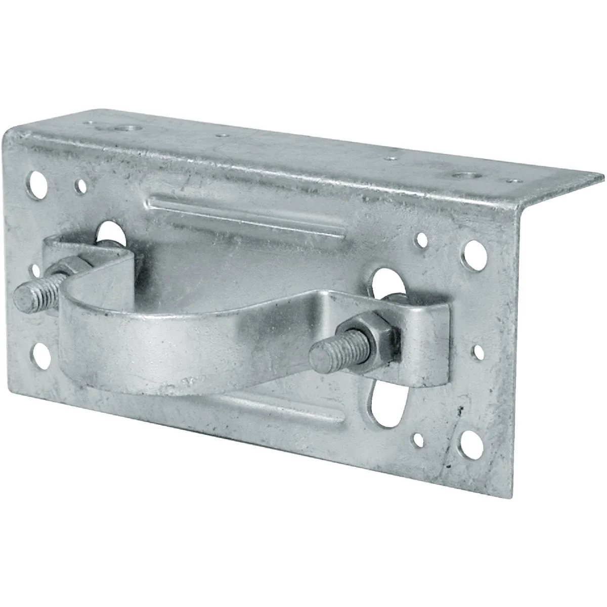 Official Midwest Air Tech Adjustable 2-3 8 in. Steel Fence Post Adapter Clamp Stylish