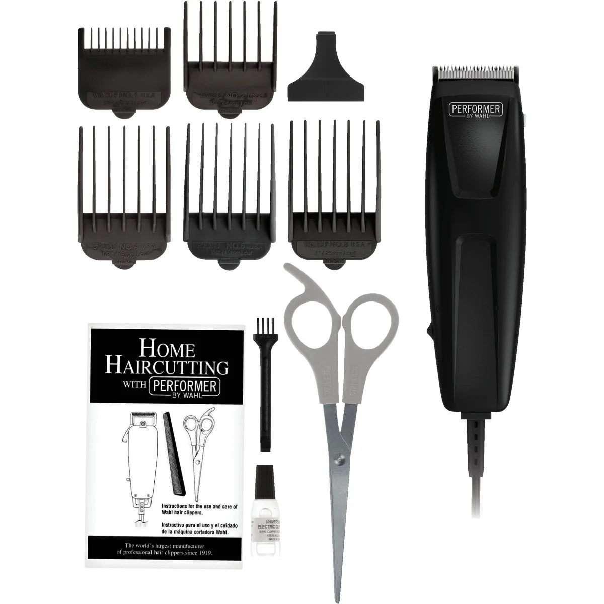 Durable Wahl High Carbon Steel Hair Clipper Set 10-Piece Expertly Made
