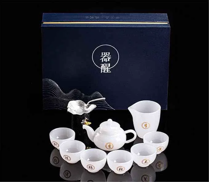 Clean Glass Gongfu Tea Set Large Gaiwan with Japanese Teapot and Cups-suit12 Traditional
