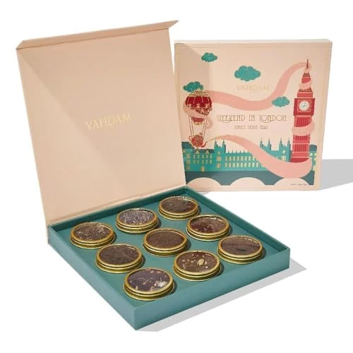 Specialty Weekend in London Tea Gift Set Travel Edition Gift Box 9 Count Green