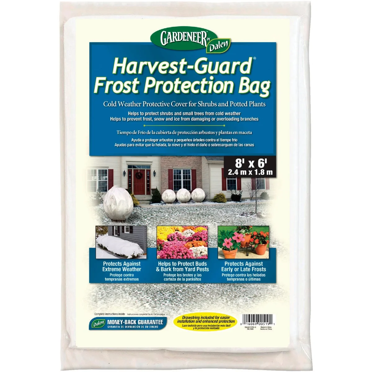 Versatile Gardeneer Harvest-Guard 8 Ft. L. x 6 Ft. W. Spun Bond Plant Protector Functional