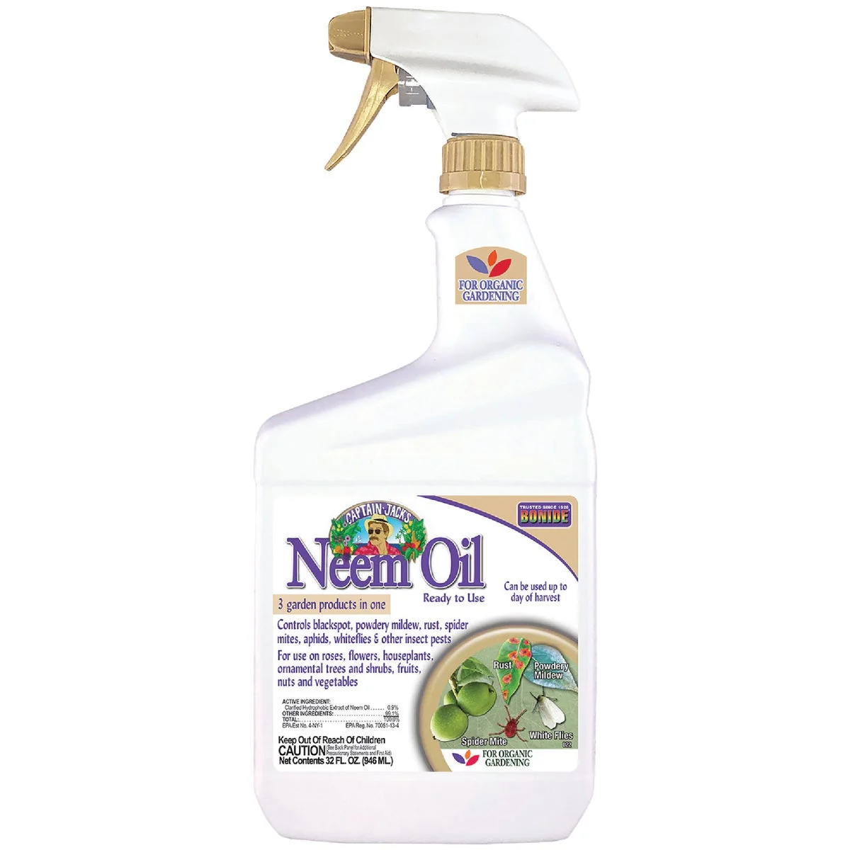 Classic Bonide Captain Jack's 1 Qt. Ready To Use Trigger Spray Neem Oil Insect Killer Elegant