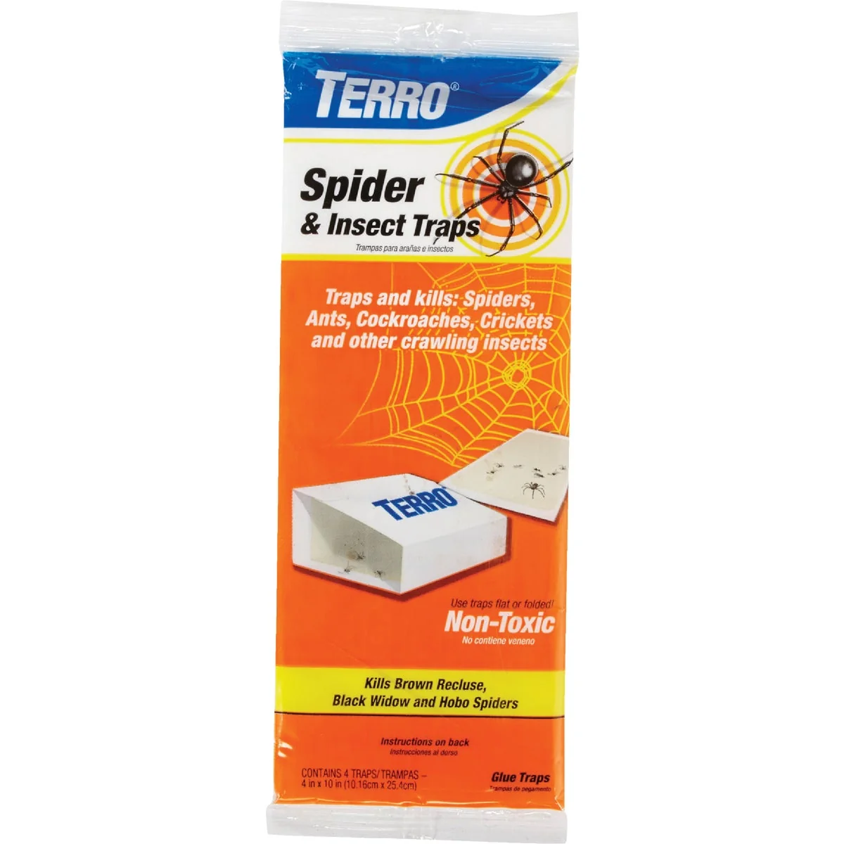 Excellent Terro Indoor Glue Insect Spider Trap 4-Pack Reusable
