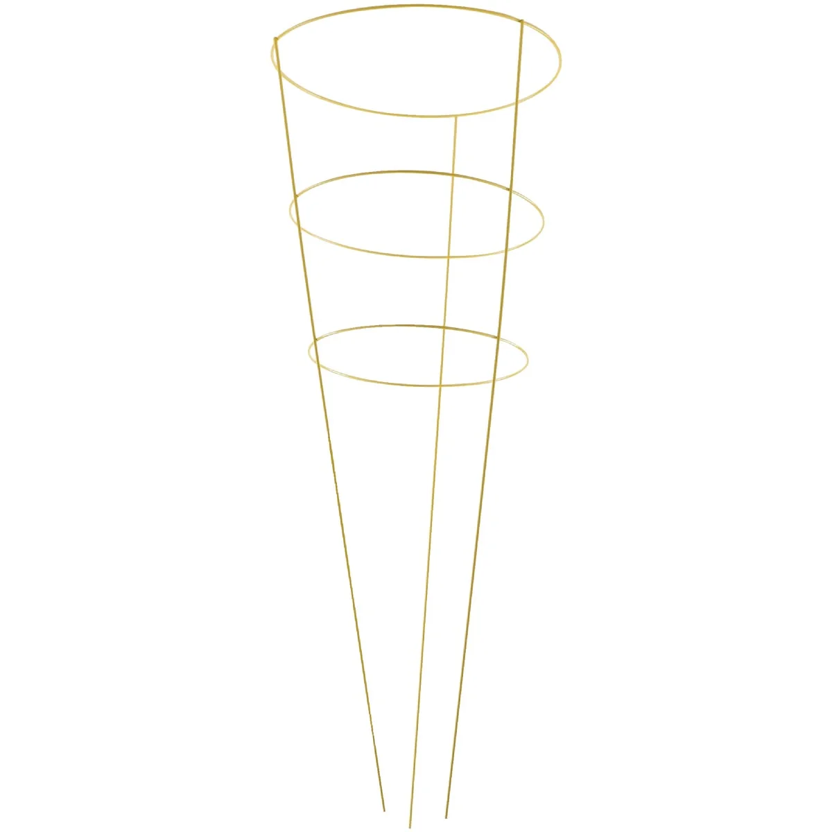 Enhanced Panacea 42 In. Yellow Powder Coat Galvanized Welded Wire Tomato Cage Consistent