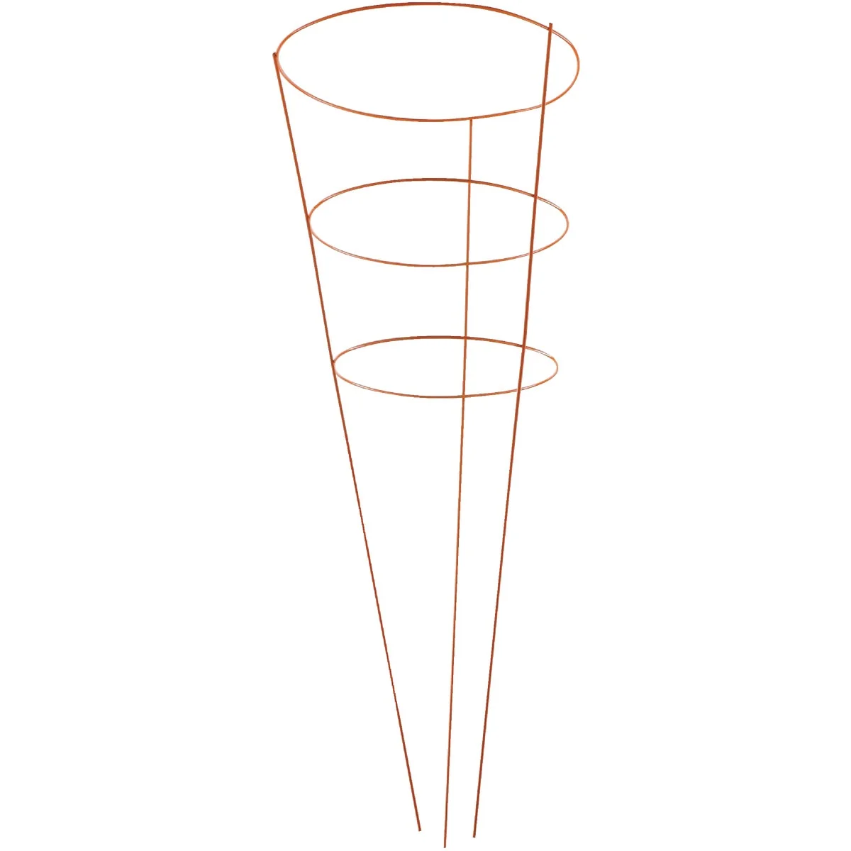 Recyclable Panacea 42 In. Orange Powder Coat Galvanized Welded Wire Tomato Cage Enhanced
