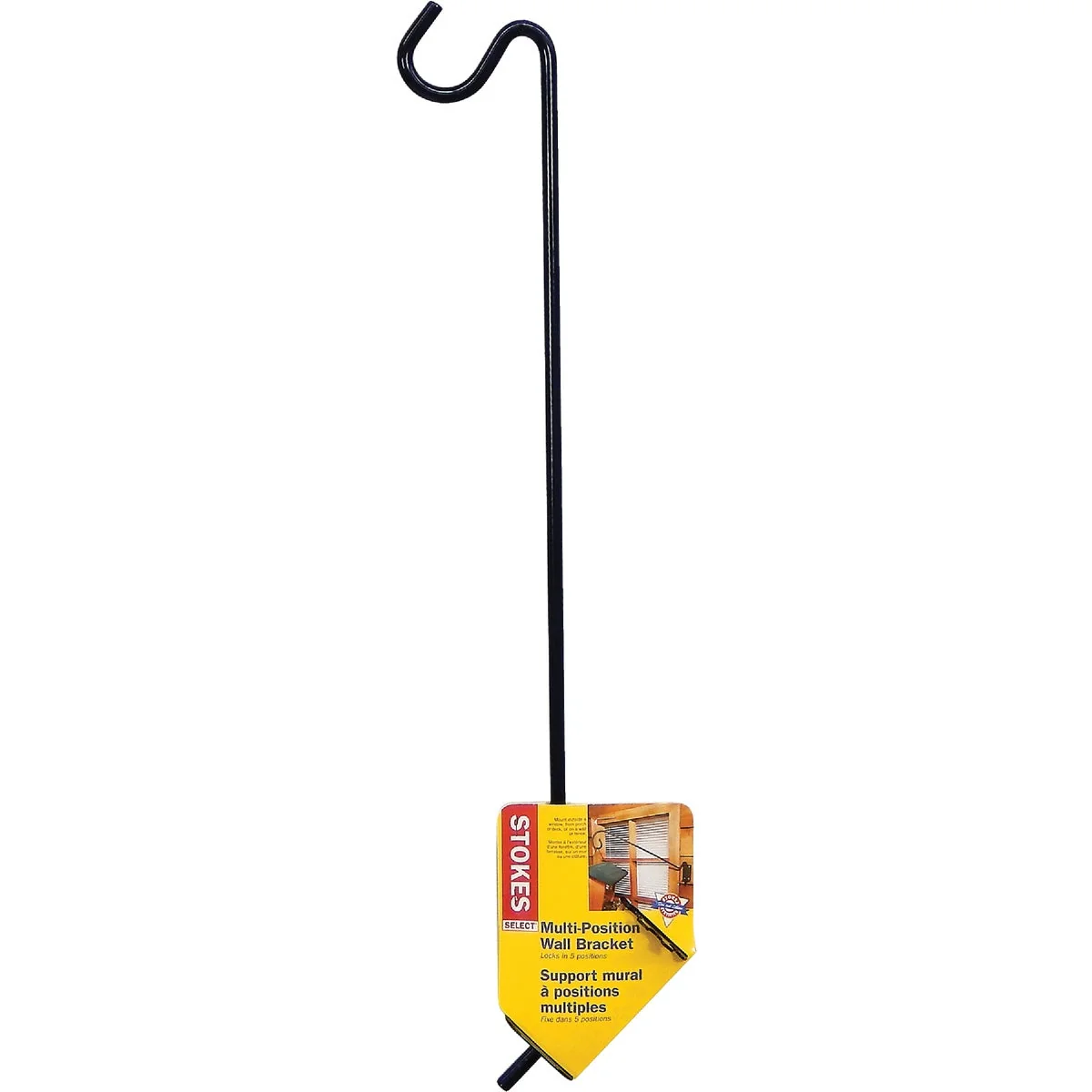 Minimalist Stokes Select 20 In. Black Metal Multi-Position Bird Feeder Bracket Secure