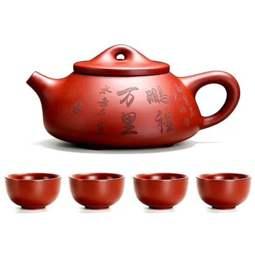 Classic Zisha Teapot Teacup Set 5 Count Original