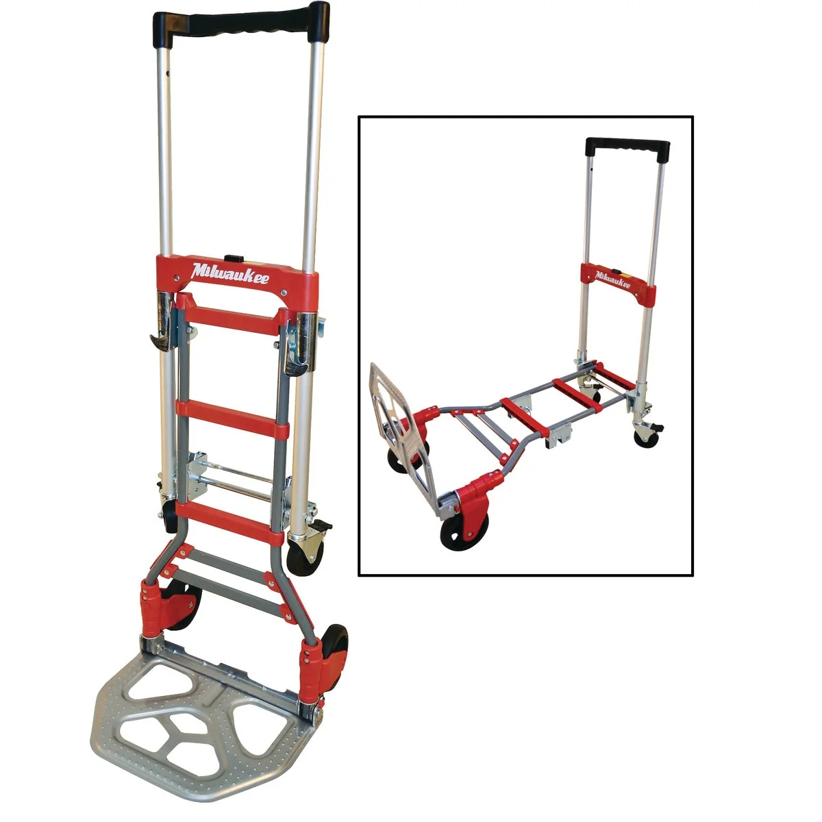 Environmentally Friendly Milwaukee 300 Lb. Capacity 2-In-1 Hand Truck Detailed