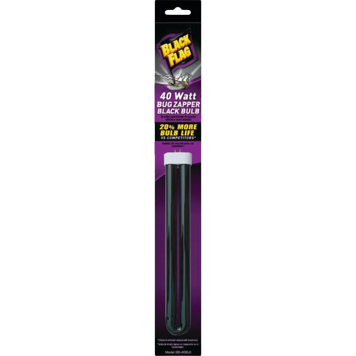 Solid Black Flag 40W Black Light Bug Zapper Bulb Original Design