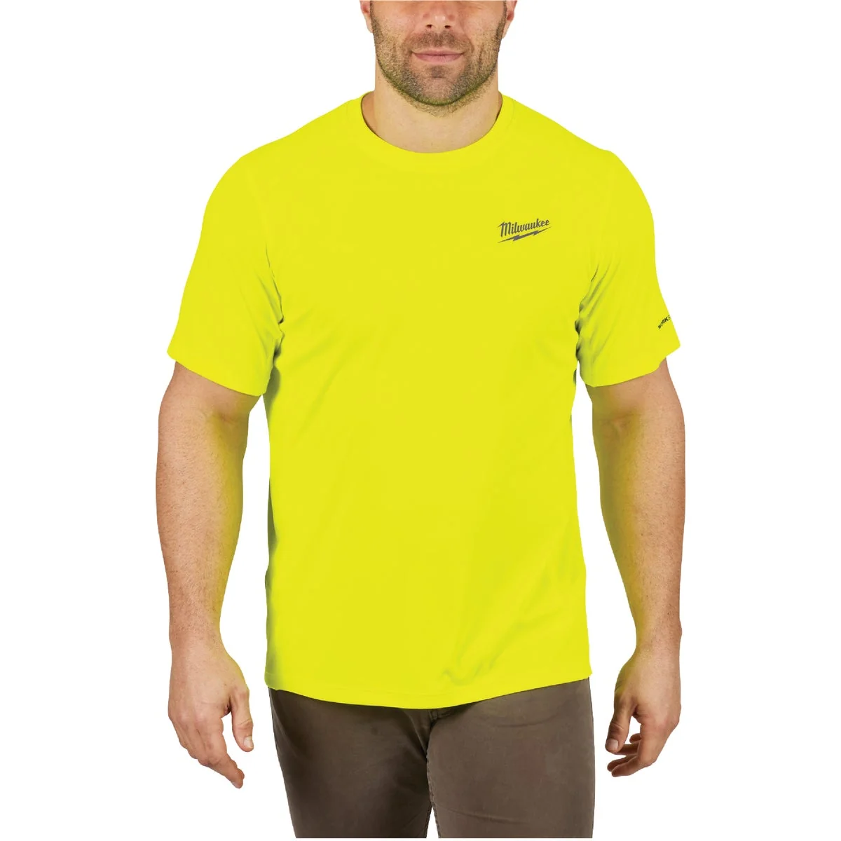 Solid Milwaukee Workskin Large High Visibility Short Sleeve Men's Lightweight Performance Shirt Effective