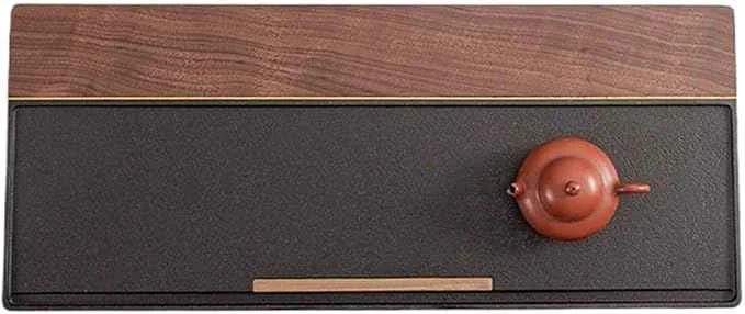 Reusable Tea Set Simple Walnut Solid Wood Tea Tray Home Kung Fu Tea Set Dry Brew Table Modern Home Stone Tea Table Chinese Tea Set Versatile