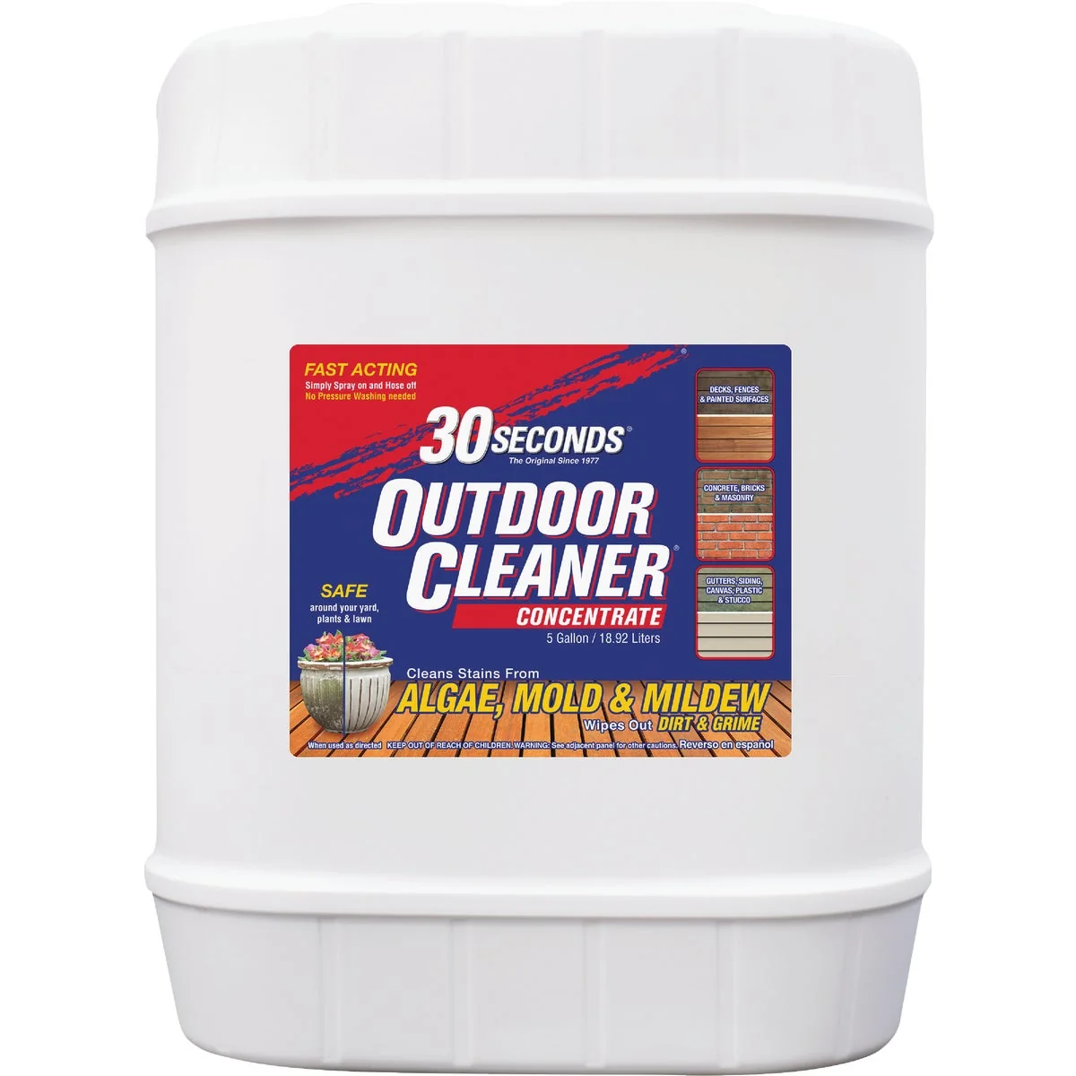 Elegant 30 seconds Outdoor Cleaner 5 Gal. Concentrate Algae Mold Mildew Stain Remover Contemporary