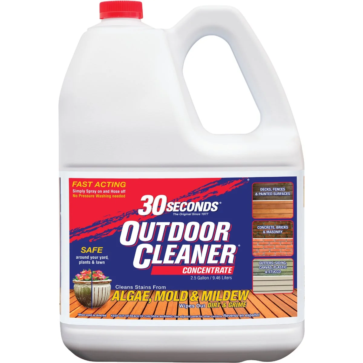 Refined 30 seconds Outdoor Cleaner 2.5 Gal. Concentrate Algae Mold Mildew Stain Remover Fine Crafted
