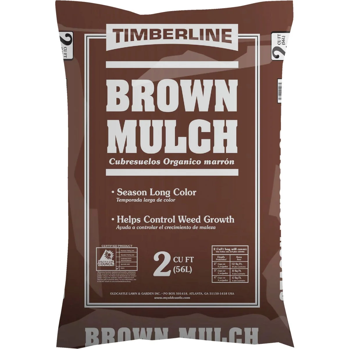 High-Grade Timberline 2 Cu. Ft. Dyed Brown Shredded Hardwood Mulch Fashionable