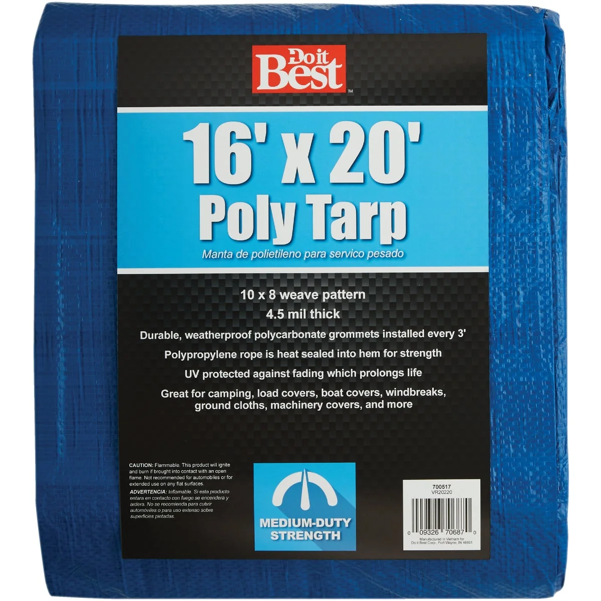 Prestigious Do it Blue Woven 16 Ft. x 20 Ft. Medium Duty Tarp Healthy