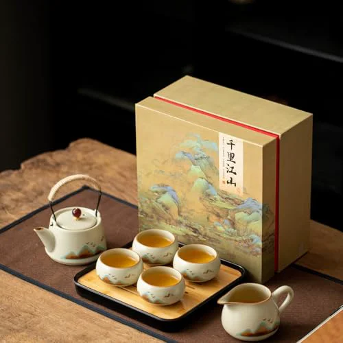 Responsible 7 Piece Ruyao Ceramic Chinese GongfuTea Set Next-Generation