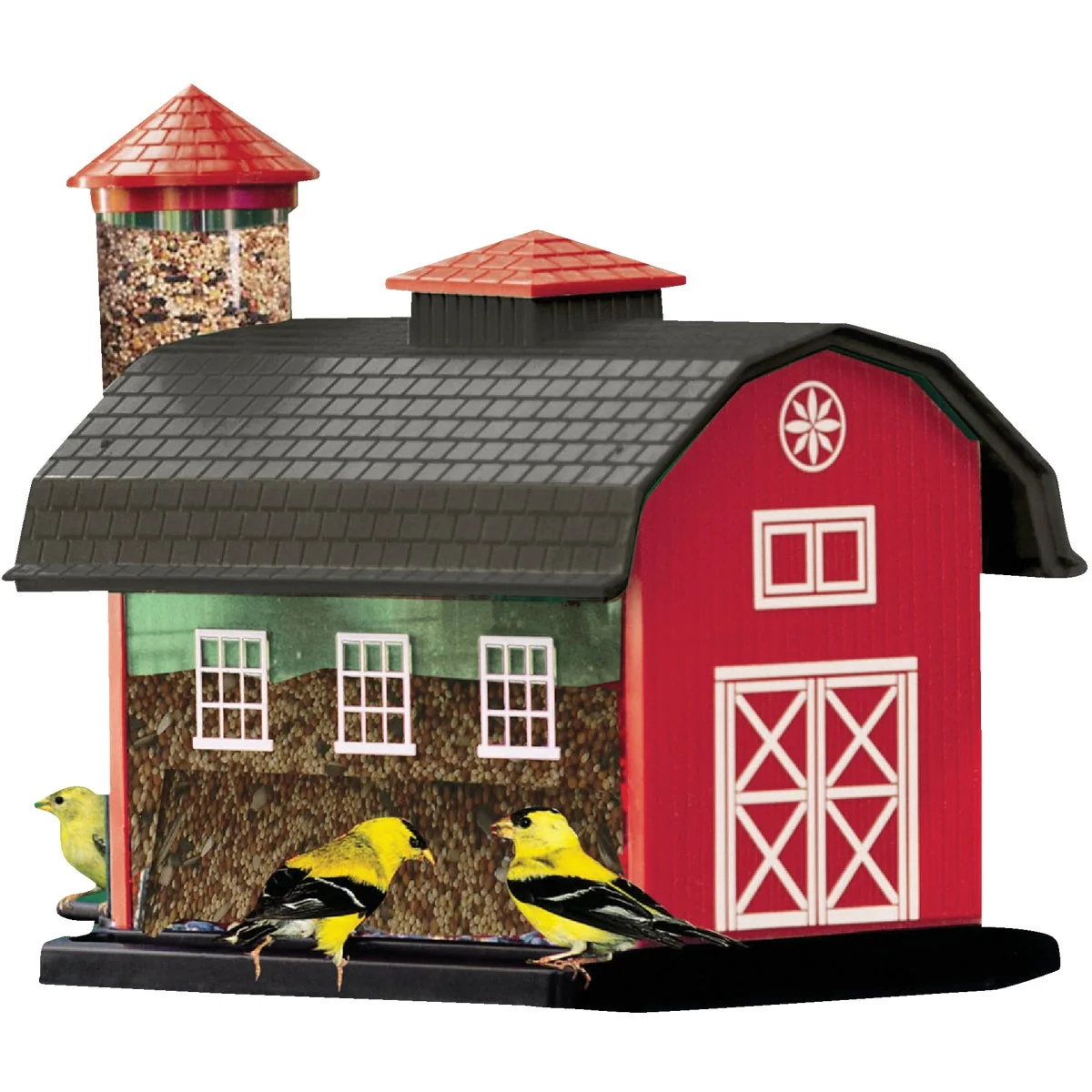 Certified Cherry Valley 12-2 3 In. 7 Lb. Capacity Red Barn Finch Thistle Combo Feeder Elite