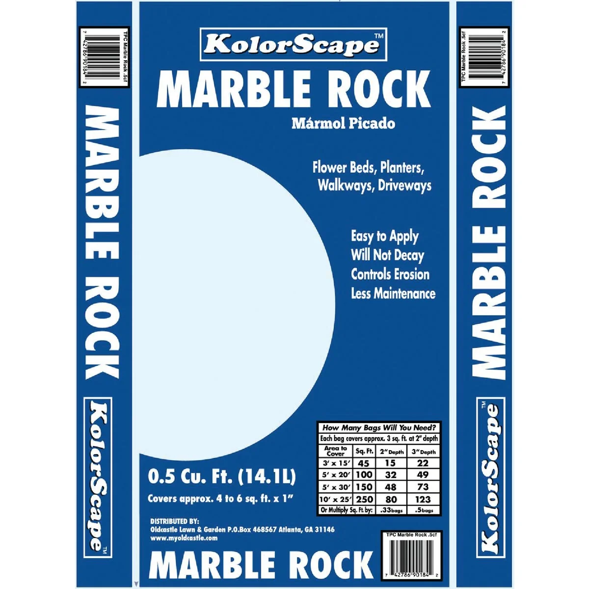 Breathable KolorScape 0.5 Cu. Ft. Decorative Landscape Marble Rock Healthy
