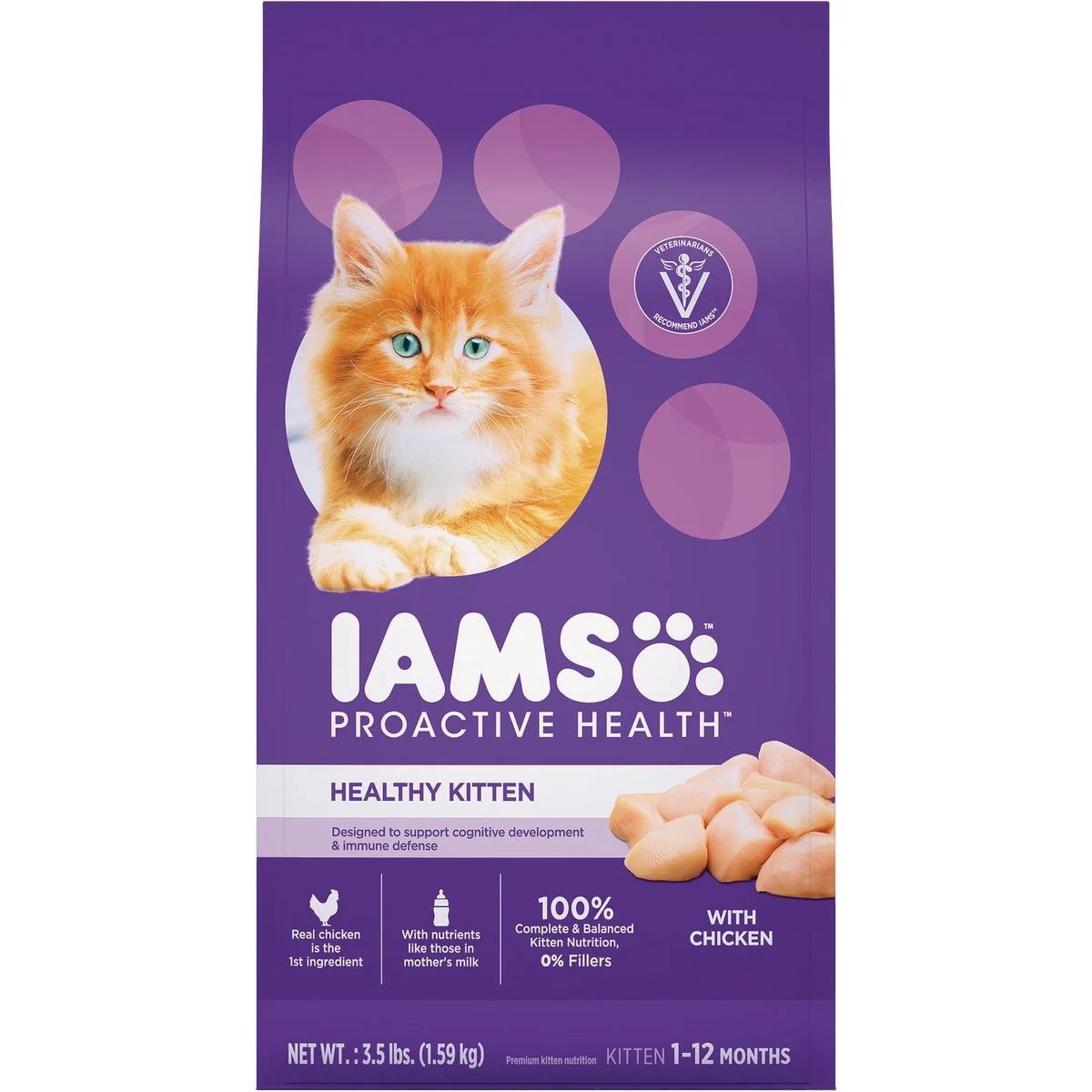 User-Friendly Iam Proactive Health 3.5 Lb. Chicken Flavor Dry Kitten Food Luxury