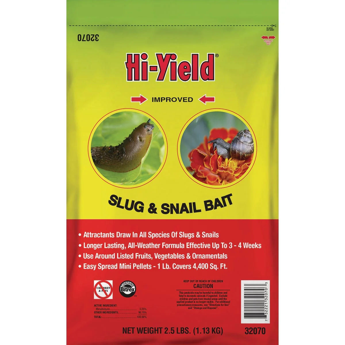 Lightweight Hi-Yield 2-1 2 Lb. Ready To Use Pellets Slug Snail Killer Consistent