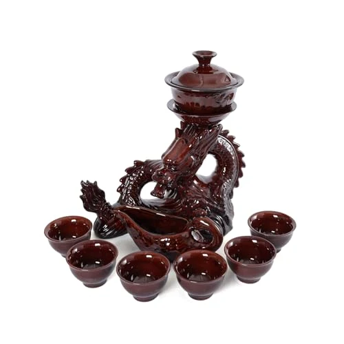 Excellent Lazy Kungfu Ceramic Tea Set for 6 Crafted
