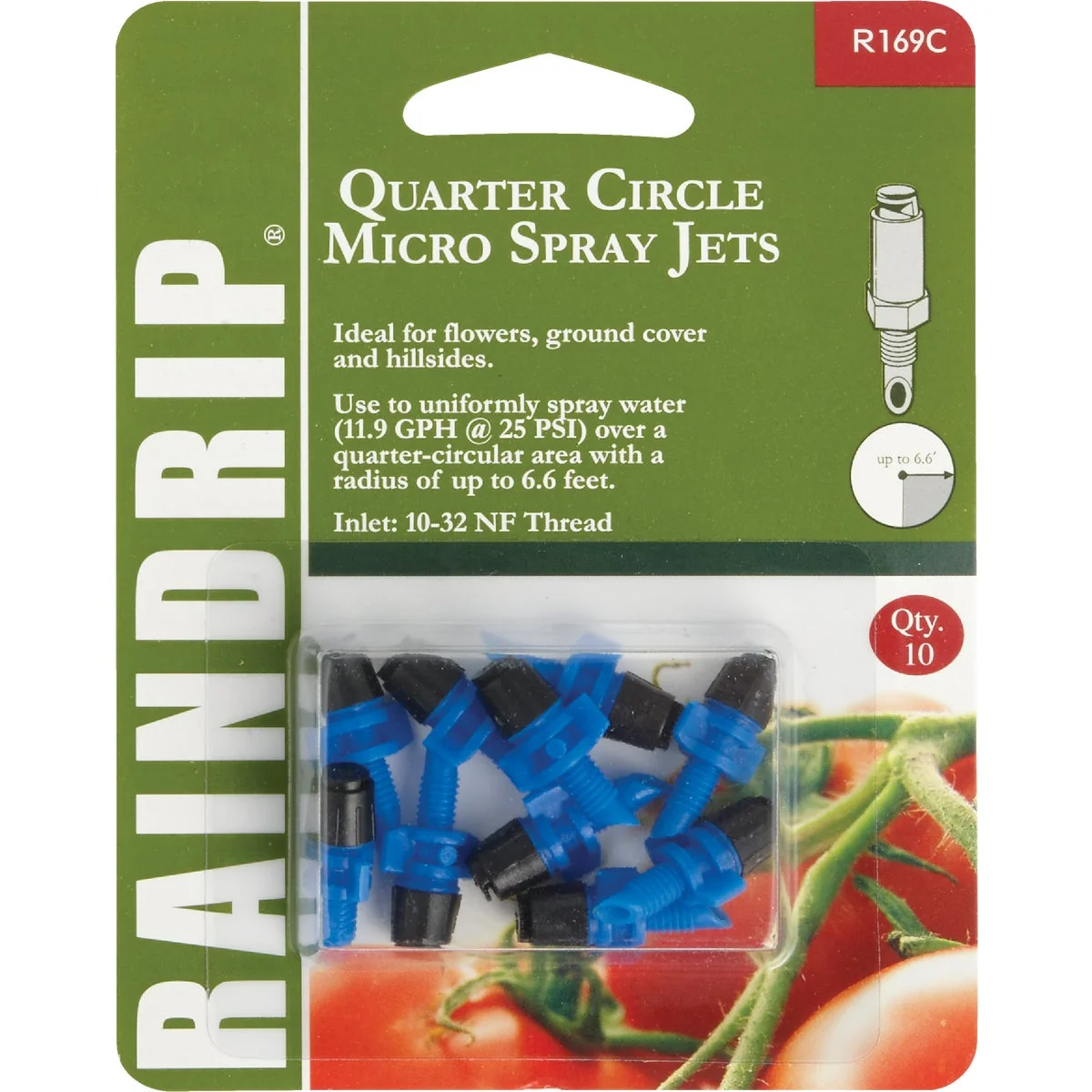 Reusable Raindrip Quarter Circle Micro Jet Sprayer 10-Pack Functional