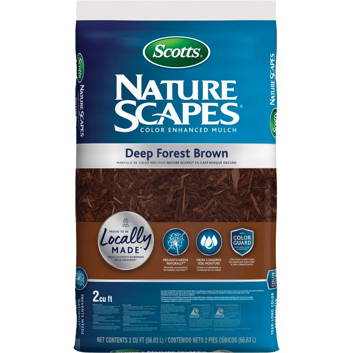 Fast Scotts Naturescapes 2 Cu. Ft. Deep Forest Brown Shredded Hardwood Mulch Trusted