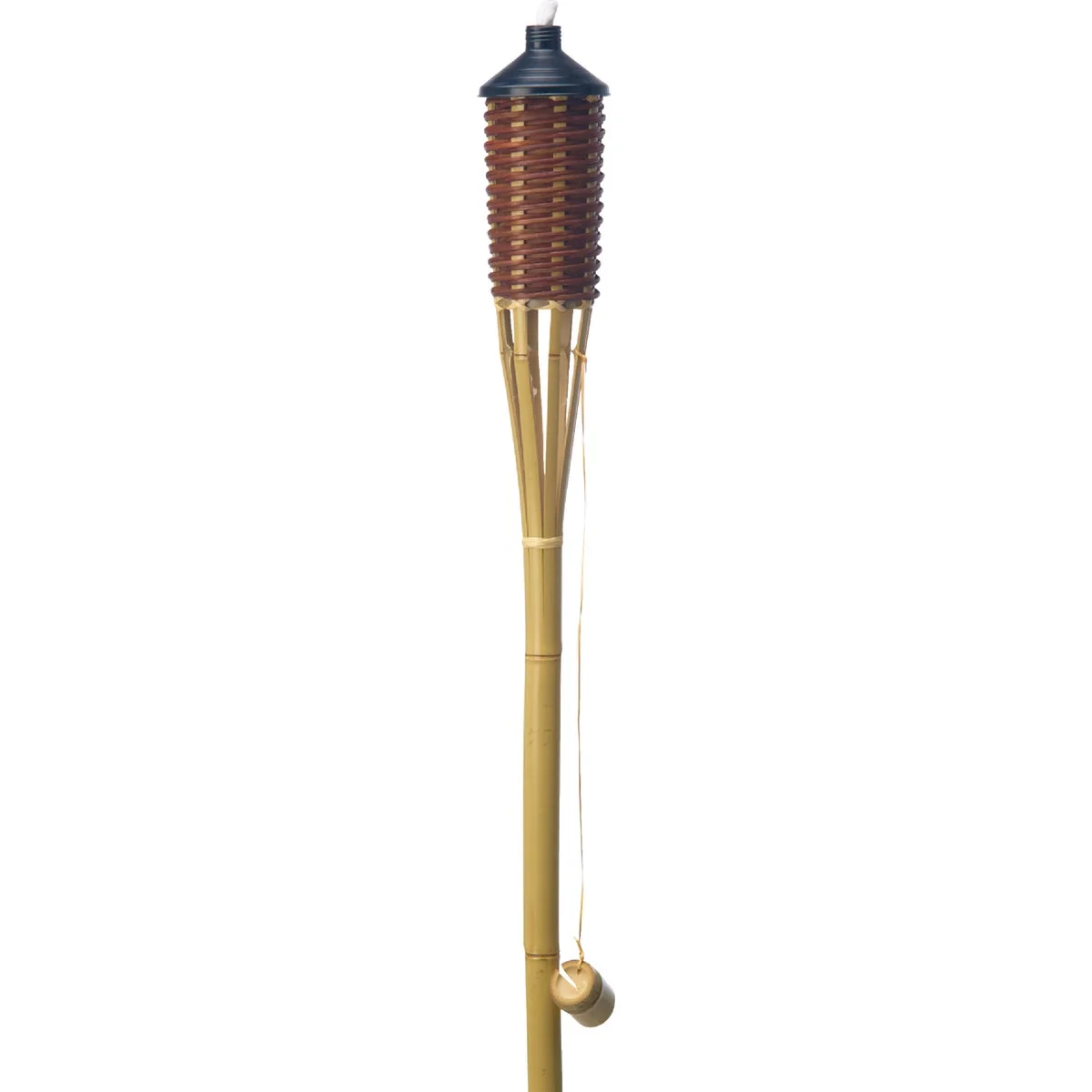 Modern Outdoor Expressions 5 Ft. Brown Woven Bamboo Patio Torch Verified