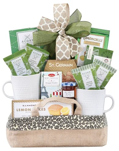 Reusable Coffee Snacks and Tea Gift Basket Prestigious