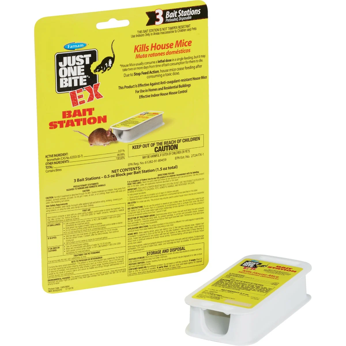 Elegant Just One Bite Disposable Mouse Bait Station 3-Pack Unique