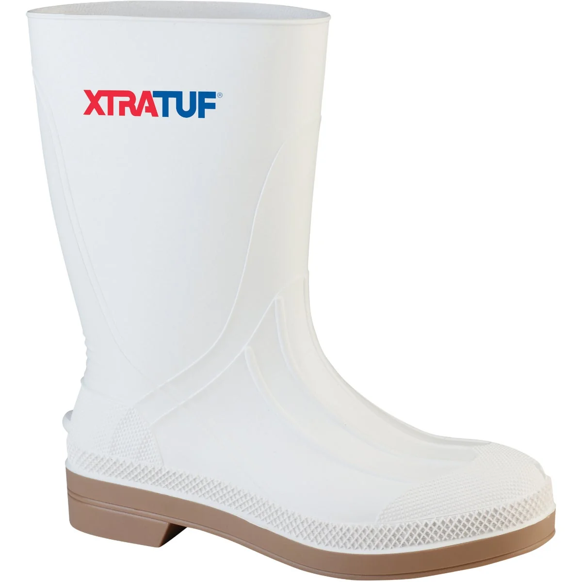 Clean Honeywell XtraTuf Men's Size 6 White PVC Shrimp Boot Elite