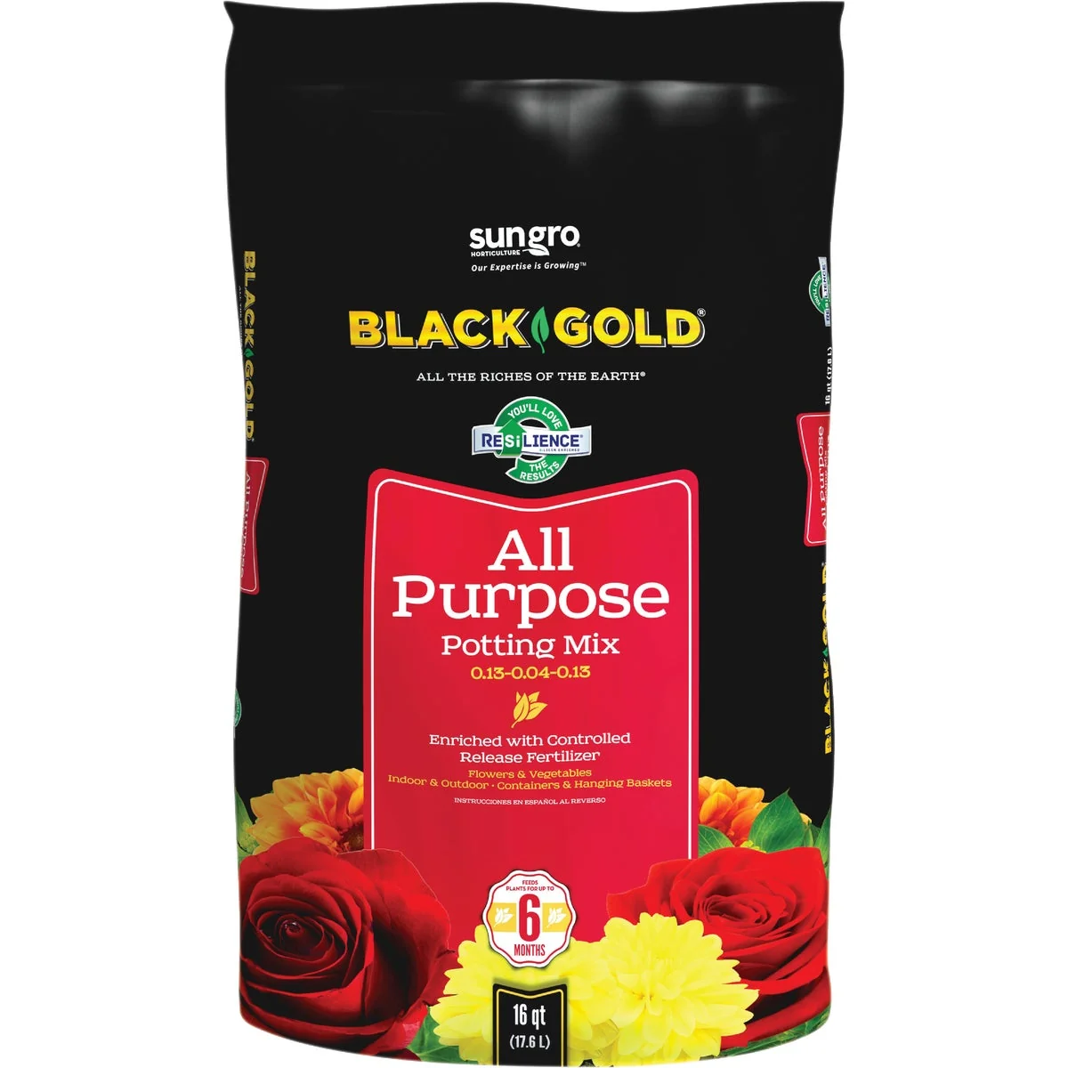 Verified Black Gold 16 Qt. 12-1 2 Lb. All Purpose Potting Soil Luxury