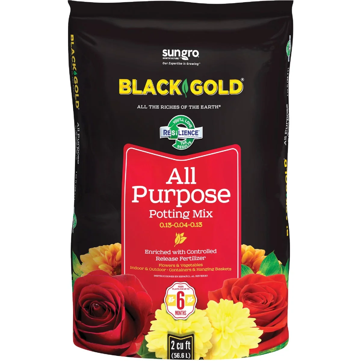 High-End Black Gold 2 Cu. Ft. 47-1 2 Lb. All Purpose Potting Soil Breathable