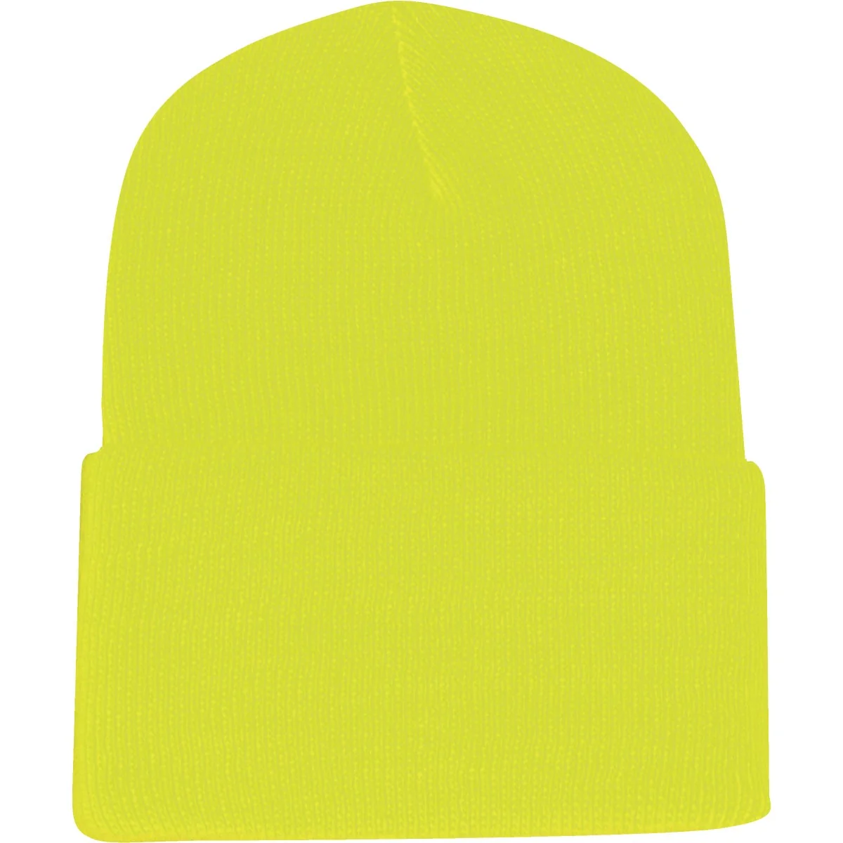 Casual Outdoor Cap Neon Yellow Cuffed Sock Cap Original Design