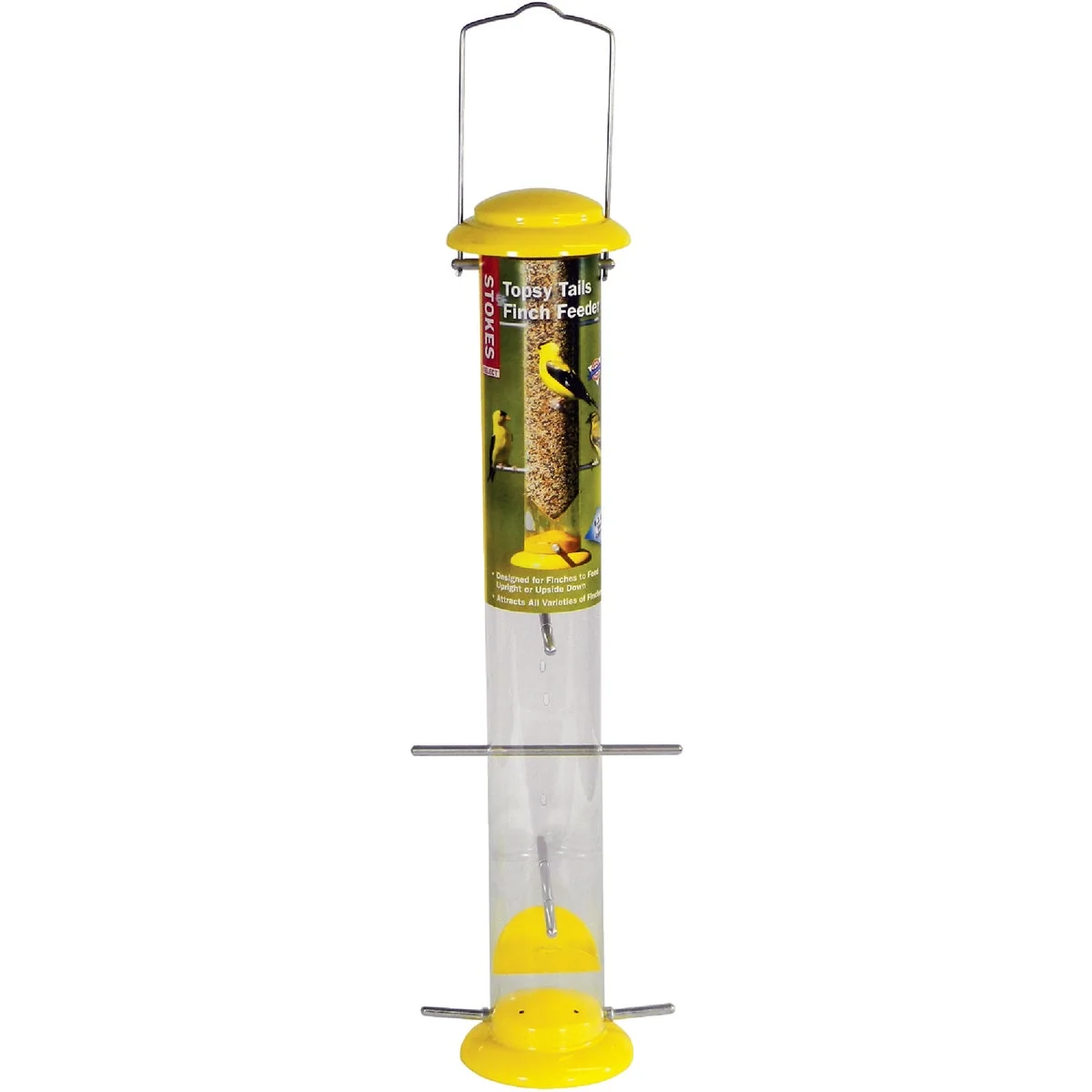 Secure Stokes Select 19 In. 2 Lb. Capacity Yellow Finch Thistle Bird Feeder Versatile