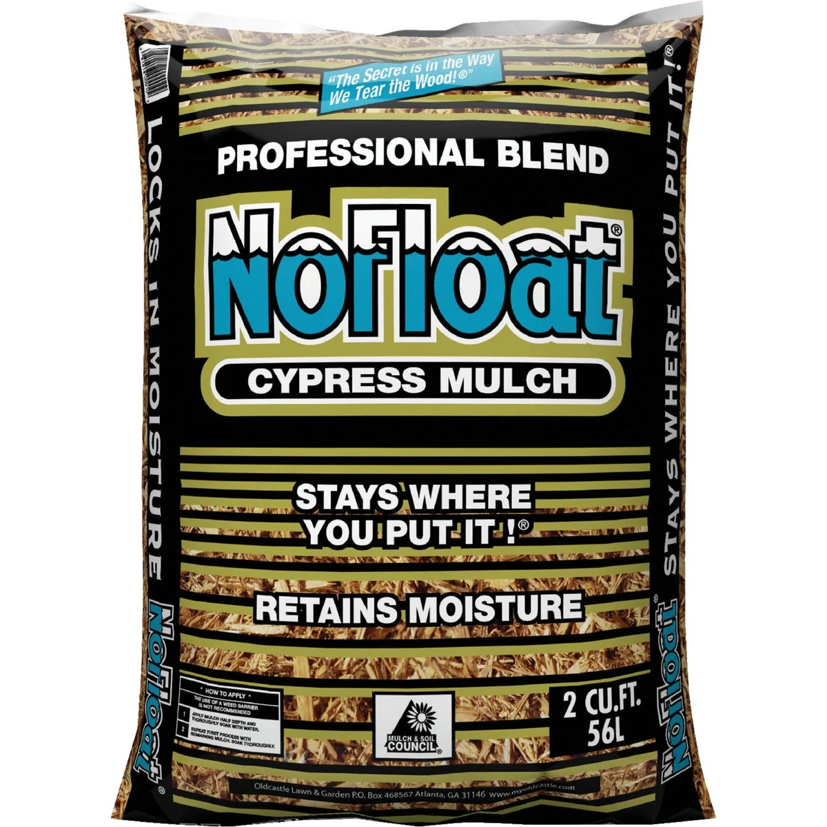 Casual No Float 2 Cu. Ft. Rich Brown Cypress Mulch Sophisticated