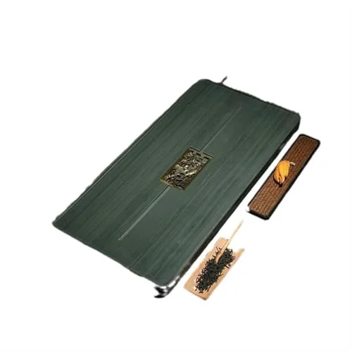 Refined Tea Set Green Sandalwood Stone Tea Tray Home Drainage Simple Natural Ebony Stone Tea Table Tea Set Tray Chinese Tea Set Durable