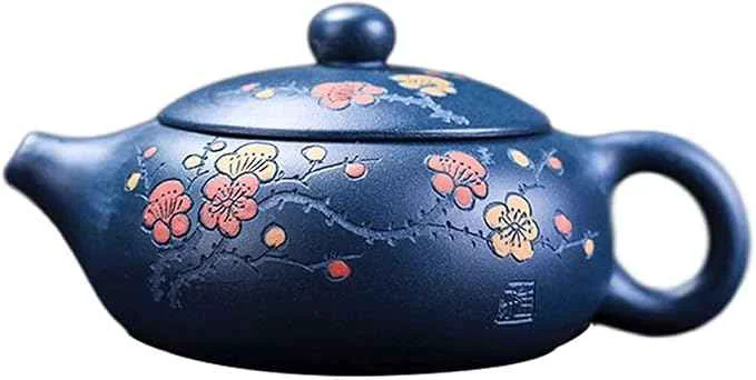 Trendy New Handmade Purple Clay Teapot Pure Beauties Kettle Painted Plum Fragrant Teapot Tea Set Gift 160ml for Women Tea Party Tea Cup Excellent